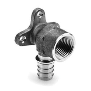 Rehau® EVERLOC+® 317168-001 90 deg Drop Ear Elbow, 1/2 in x 1/2 in, PEX x MPT, Brass
