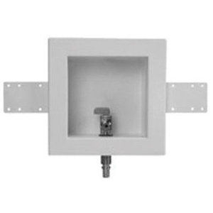 Rehau® EVERLOC+® 418454-001 Ice Maker Outlet Box, 1/2 in Inlet, Polystyrene Body, 6 in H, 6 in W, 3-1/2 in D
