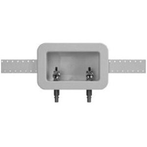Rehau® EVERLOC+® 418457-001 Universal Washer Outlet Box, 1/2 in Inlet, PVC Body, 4-3/4 in H, 8 in W, 3 in D
