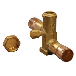 Rheem® 61-104914-04 Service Valve, 7/8 in Main Line, 7/8 in Service Port, Sweat ODF Main Line Connection, 5 in W