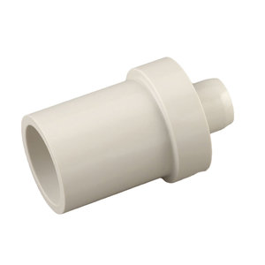 SLIMDUCT® 83024 Pipe Adapter, 3/4 in x 3/4 in, Hose x PVC, White