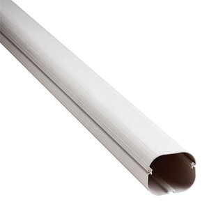 SLIMDUCT® 85004 Duct, White, PVC, 2-3/4 in, 78 in L, 2-7/8 in W, 2-3/8 in H