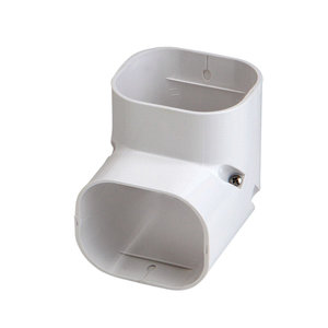 SLIMDUCT® 86002 90 deg Vertical Elbow, White, PVC, 2-3/4 in, 4 in L, 3-1/4 in W, 4 in H