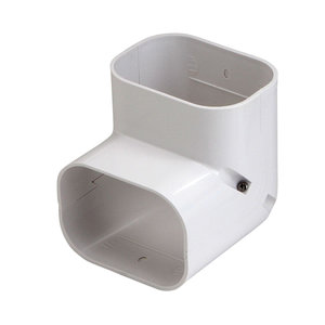 SLIMDUCT® 86102 90 deg Vertical Elbow, White, PVC, 3-3/4 in, 4-5/8 in L, 4-1/4 in W, 4-5/8 in H