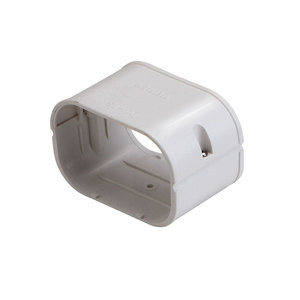 SLIMDUCT® 86110 Coupler, White, PVC, 3-3/4 in, 2-1/2 in L, 4-1/4 in W, 3 in H