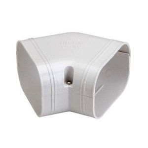 SLIMDUCT® 86112 45 deg Flat Elbow, White, PVC, 3-3/4 in, 5-1/4 in L, 4-1/4 in W, 3 in H