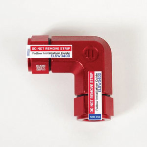 SmartLock® ELSW5800 Swage Union Elbow, 5/8 in x 5/8 in, 90 deg, Material Construction: Aluminum Alloy, Red