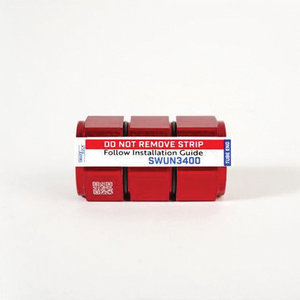 SmartLock® SWUN5800 Swage Union, 5/8 in x 5/8 in, Material Construction: Aluminum Alloy, 2.382 in L, Red