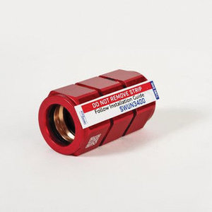 SmartLock® SWUN3400 Swage Union, 3/4 in x 3/4 in, Material Construction: Aluminum Alloy, 2.402 in L, Red
