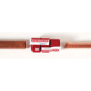 SmartLock® UNRD1238 Union Reducer, 1/2 in x 1/2 in, Material Construction: Aluminum Alloy, 2.248 in L, Red