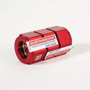 SmartLock® UNST5800 Straight Union, 5/8 in x 5/8 in, Material Construction: Aluminum Alloy, 2.472 in L, Red