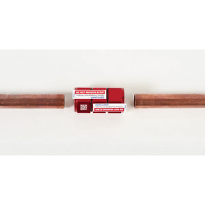 SmartLock® UNST3800 Straight Union, 3/8 in x 3/8 in, Material Construction: Aluminum Alloy, 2.138 in L, Red