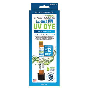 Spectroline® EZ-Ject™ SPE-EZ5E-CS Fluorescent Dye Cartridge, 1/2 oz Container, Liquid, Amber