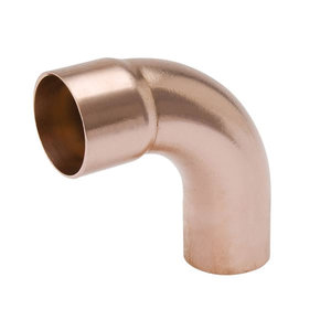 Streamline® W 02847 Long Radius Street Elbow, 1 in x 1 in, Fitting x C, 90 deg, Copper