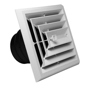 TRUaire® 81903 Air Diffuser, For Duct Size: 6 x 6 in, Square Duct, Ceiling Installation/Mounting, 3-Way Deflection