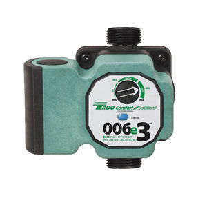 Taco Comfort Solutions® 00e Series 006E High Efficiency Hot Water Circulator Pump, 120 V, 1 ph, 0.54 A, 1 in Inlet, 44 W