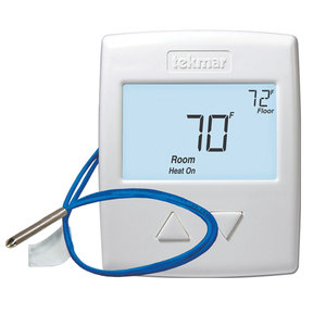 Tekmar® 519 Radiant Thermostat, 10-30 V, 1-Stage, White, 32 to 122 deg F Ambient, 3-11/16 in H, 3 in W, 15/16 in D