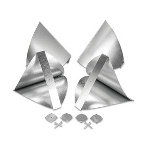 The Unico System® UPC-11-10R-4 Duct Turning Vane, Round Duct, Steel, Galvanized, 10 in Duct