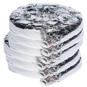 The Unico System® UPC-26TCHR8-6 Flexible Sound Attenuator Tubing, 2 in ID, 12 ft L, R8, Nylon Core, Round, 6 in OD
