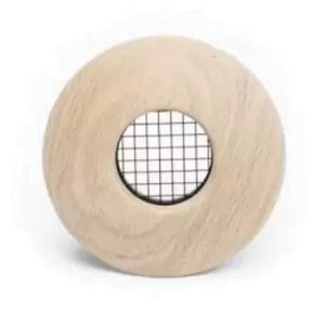 The Unico System® UPC-57T-RO-6 Round Supply Outlet, 2 in, Oak Wood