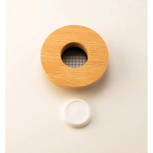 The Unico System® UPC-57T-RO-F-1 Round Supply Outlet, 2 in, Oak Wood