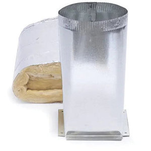 The Unico System® UPC-61-2430 Round Supply Air Plenum Adapter, Air Plenum Adapter, 8 in H, 12 in W, 7-1/2 in D, Steel