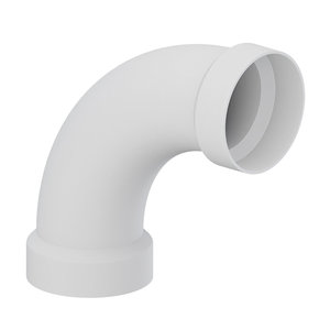 Tigre 304-3379 Long Sweep Elbow, 2 in x 2 in, Hub x Hub, 90 deg, White, PVC