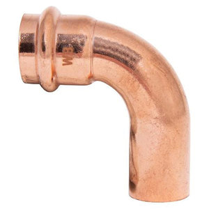 WOLVERINE BRASS® 99601 Street Elbow, 3/4 in x 3/4 in, FTG x Press, 90 deg, Copper, 200 psi Max Working Pressure