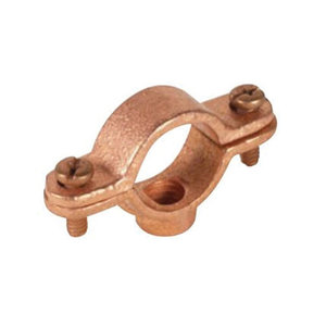 Warwick Hanger 2100 Series 2100-5-H Hinged Split Ring Hanger, For Pipe Size: 1-1/4 in, Iron, Copper-Plated