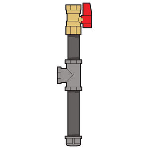 Webstone H-22443-24-FP Gas Sediment Trap Kit, 9-3/4 in L, 3/4 in x 3/4 in, FIP x FIP, 290000 Btu, Steel Fitting