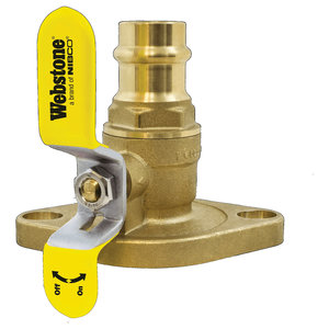 Webstone 8140 Series H-81405HV Uni-Flange Ball Valve, 1-1/4 in x 1-1/4 in, Press x Rotating Flange, Brass Body