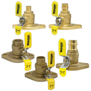 Webstone 5140 Series H-51403 Uni-Flange Ball Valve, 3/4 in x 3/4 in, Sweat x Rotating Flange, Brass Body
