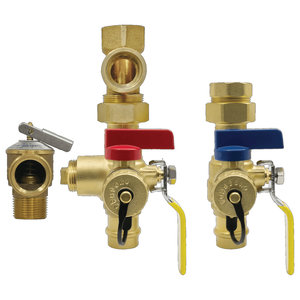 Webstone H-x544WPR-LH Series H-85443WPR-LH Tankless Water Heater Service Valve, 1.163 MBtu/hr BTU, 3/4 in x 3/4 in