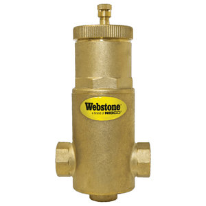 Webstone 7400 Series H-74005 Horizontal Air Separator With Removable Vent Head and Coalescing Medium, Air Separator
