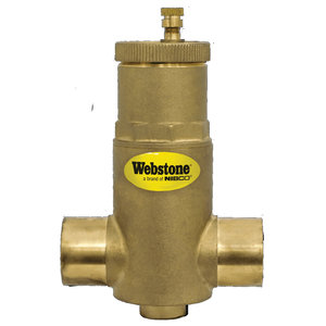 Webstone 7500 Series H-75004 Horizontal Air Separator With Removable Vent Head and Coalescing Medium, Air Separator