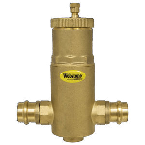 Webstone 7800 Series H-78003 Horizontal Air Separator With Removable Vent Head and Coalescing Medium, Air Separator