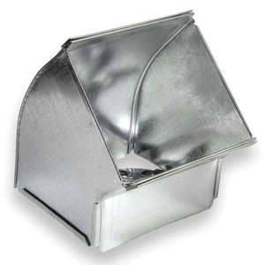 ZM Sheet Metal No 4 Series 004-080826K Shortway Angle With King Cleat, Shortway Angle, Rectangular Duct, 8 x 8 in Duct