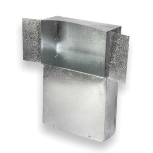 ZM Sheet Metal No 36 Series 036-100326 Stack Head With 9 in Throat, Rectangular Duct, 6 in W Duct, 3-1/4 in H Duct