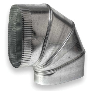 ZM Sheet Metal No 62 Series 062-000630 4-Piece Flat Elbow, Oval Duct, 6 in x 6 in, 90 deg, 30 ga Gauge