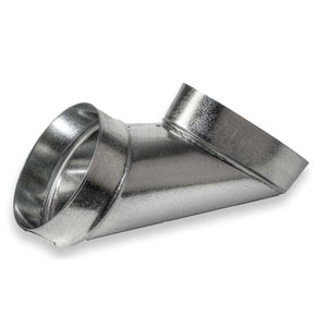 ZM Sheet Metal No 74 Series 074-070730 End Boot, For Duct Size: 30 in, Oval to Round Duct, 7 x 7 in Register Opening