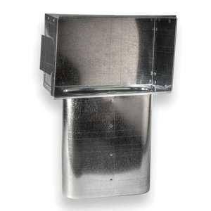 ZM Sheet Metal No 76 Series 076-120405 Stack Head, Oval Duct, 5 in W Duct, 4 in H Duct, 12 in L