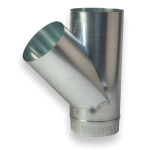 ZM Sheet Metal No 84 Series 084-040404 Tee Wye, Round Duct, 4 in x 4 in x 4 in, 45 deg
