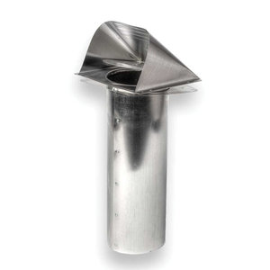 ZM Sheet Metal No 90 Series 090-000004BP Wall Vent, For Duct Size: 4 in, Round Duct, Aluminum