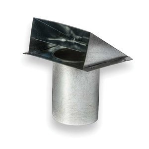 ZM Sheet Metal No 91 Series 091-000006 Wall Vent, For Duct Size: 6 in, Round Duct, Steel, Galvanized