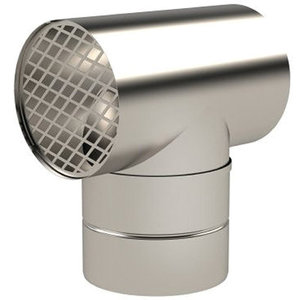 Z-Flex® 2SVSTTF04 Termination Tee, 4 in, Stainless Steel, For Use With: Z-Vent® Single Wall Gas Vents