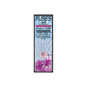 Zebra HVAC ZFP03 Standard Size Fuse, 3 A, Plastic