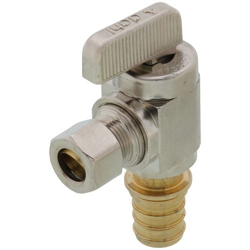 Rehau® 418438-001 EVERLOC+ Angle Ball Valve, 1/2 in x 3/8 in Compression