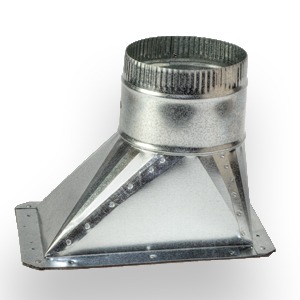 ZM Sheet Metal 143-0007WD AirTite Stick-On Takeoff with Damper, 7 in, Square to Round, 6 in x 7 in Base Opening