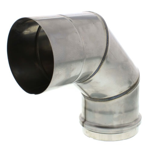 Z-Flex® 2SVEEWCF0490 90 deg Elbow, 4 in, Gasketed, Stainless Steel, Venting Category: Category III