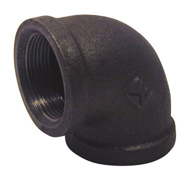 MUELLER INDUSTRIES 520-006 Elbow, 1-1/4 in x 1-1/4 in, 90 deg, Material Construction: Malleable Iron, Black